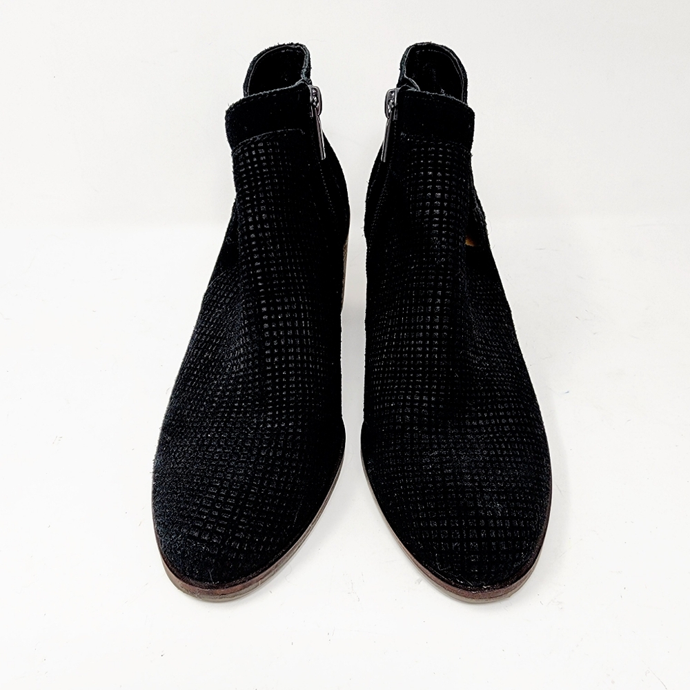 Lucky Brand ponic ankle booties black textured‎ suede womens 6.5 - Picture 6 of 16